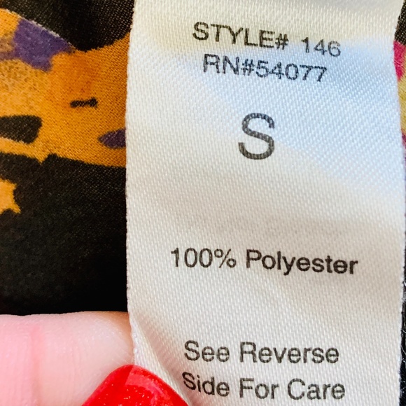 CAbi #146 Cascading Ruffle Tie Front Blouse Small - Picture 9 of 9